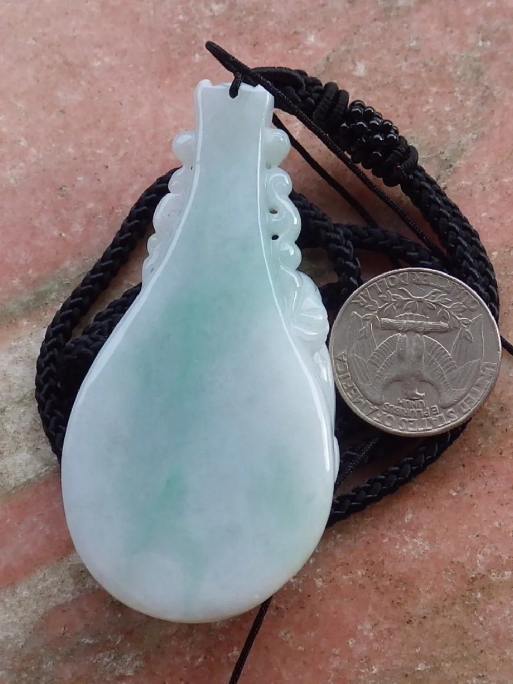 Certified Natural Myanmar Burma A Jade jadeite Dragon Pi Xiu Guitar Pendant